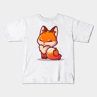 Cute Fox Sitting Kids T-Shirt